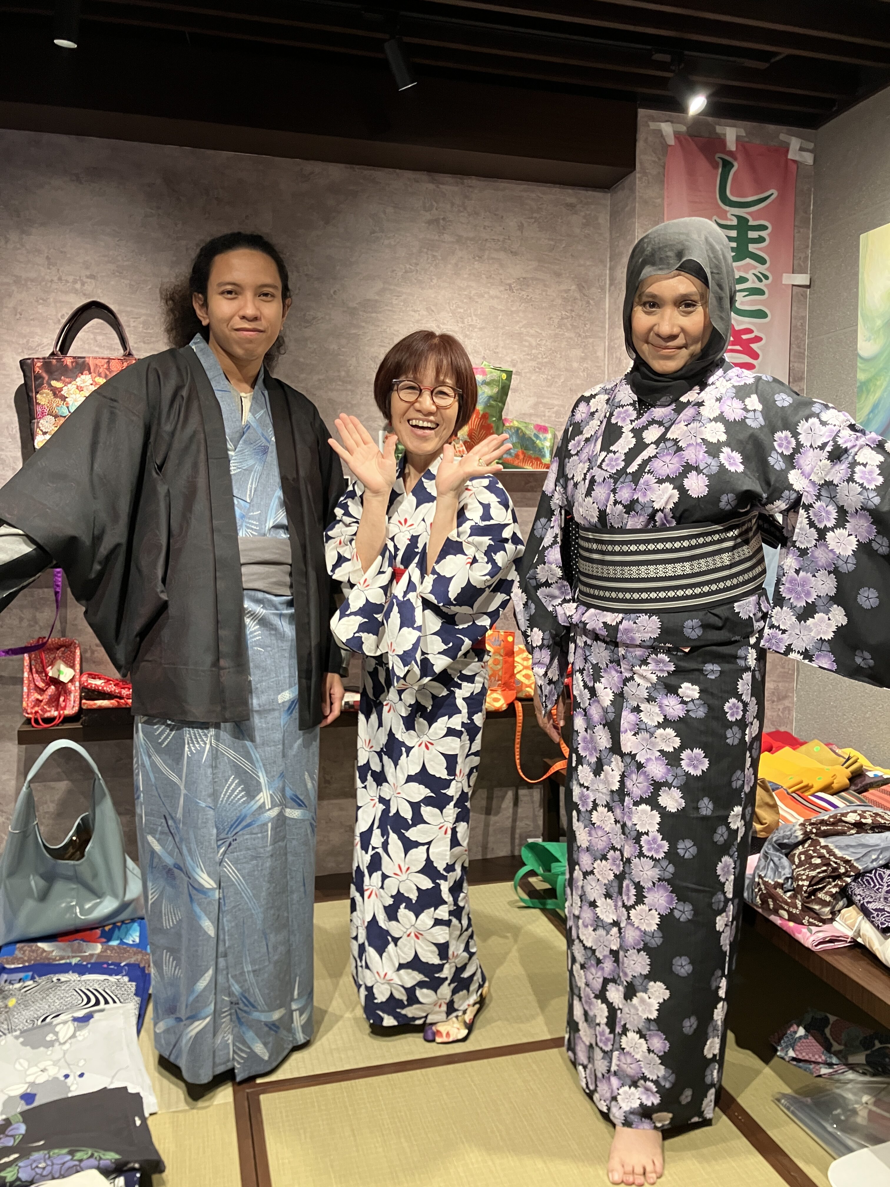 Reused Yukata is selling in the Temporary store in Mont Kiara.